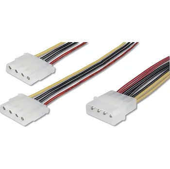 Digitus PC, mechanika, napájecí Y kabel [1x IDE proudová zástrčka 4pólová - 2x IDE proudová zásuvka 4pólová] 0.20 m žlutá, červená, černá