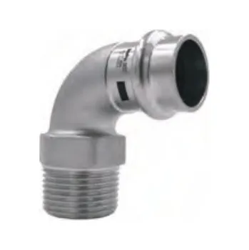 Fitinka Nerez lisovací koleno přechodové 90° - 15 x 1/2" - pro topení i pitnou vodu