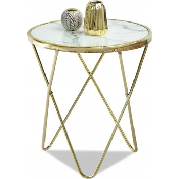 Konferenční stolek Konferenční stolek Mebel-Partner kulatý 50 x 50 x 55 cm zlatý