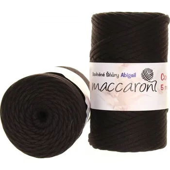 Příze Macaroni Abigail 5 mm Hnědočerná (Špagátová příze Abigail 5 mm hnědočerná)