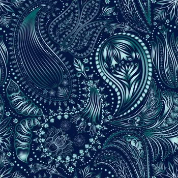 Úplet Azurové paisley (E) (Top kvalitní úplet Bella digitisk)