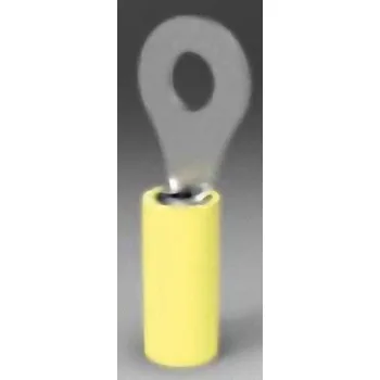 Kabelové oko TE Connectivity 320576 kulaté kabelové oko Průřez (max.)=6.604 mm² Ø otvoru=7.92 mm částečná izolace žlutá 1 ks