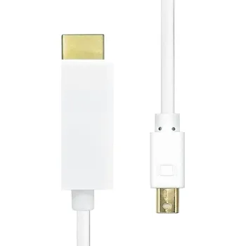 Video kabel Kabel ProXtend Mini DisplayPort 1.2 na HDMI 3m bílý, MDP1.2-HDMI-003W