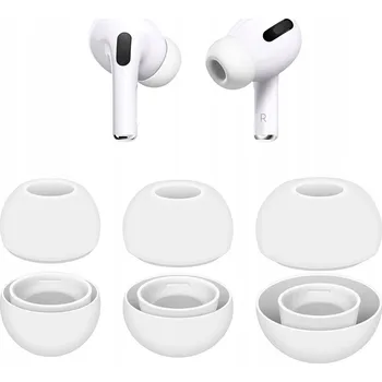 Příslušenství pro sluchátka DirectLab 3x vyměnitelné špunty do uší S M L pro Apple AirPods Pro 3