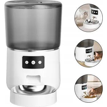 Miska pro psa Automatyczny Dávkovač Miska Karmy Pro Psa Kočku Bílý 4 Wi-Fi podavač