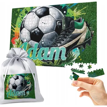 Puzzle PUZZLE FOTBALISTA 500 DÍLKŮ FOTBAL MEDVÍDEK DÁREK PRO DÍTĚ NAROZENINY JMÉNO