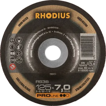 Rhodius 200451 RS38 Ohrubovací kotouč nerezová ocel, ocel 25 ks