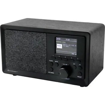 Radiopřijímač soundmaster DAB350SW 10771 stolní rádio, DAB plus , FM, USB, včetně reproduktoru, funkce alarmu, černá