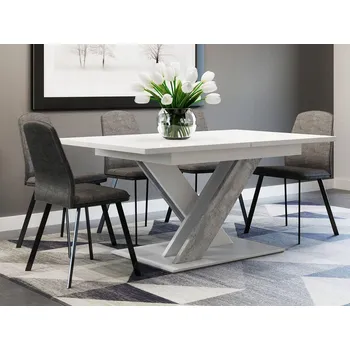 Jídelní stůl Obdélníkový rozkládací stůl Mirjan 80 x 140 x 76 cm bílý