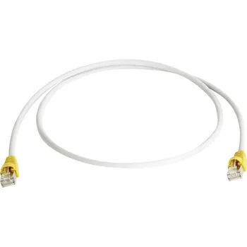 Datový kabel Telegärtner RJ45 (křížený) síťový kabel CAT 6A S/FTP 5.00 m šedá samozhášecí, s ochranou