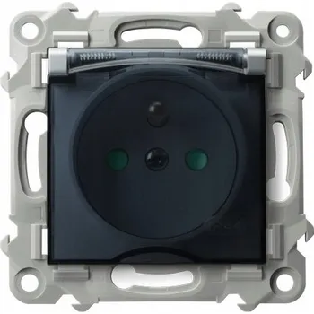 Elektrická zásuvka OSPEL SZAFIR GPH-1ZZP/m/18/d Zásuvka s ochranným krytem a uzemněním IP44 (voděodolná)