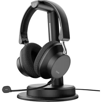 Sluchátka Hama Hama BT-900 Bluetooth®-Headset, Multipoint, Ladestation, ENC, kabellos, Schw. Headset otevřená (On Ear) černá