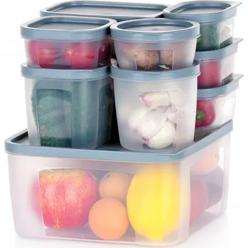 Dóza na potraviny SADA NÁDOB NA POTRAVINY S VÍČKEM OBĚDOVÝ BOX 10 KUSŮ