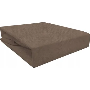 Prostěradlo Froté prostěradlo s gumou 180x200 hnědé