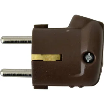 Elektrická zásuvka N a L 10934 úhlová zástrčka SchuKo plast 230 V hnědá