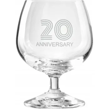 Sklenice Zdobená sklenice KROSNO s nápisem 20 ANNIVERSARY, 20. VÝROČÍ 230 ml