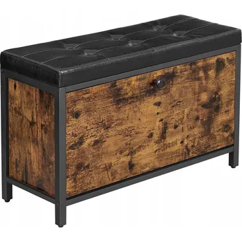 Botník Botník s sedátkem Songmics 80 x 51 x 30 cm, odstíny hnědé