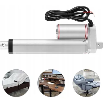ELEKTRICKÝ LINEÁRNÍ POHON 12V 1000N ZDVIH 200MM HLINÍKOVÝ