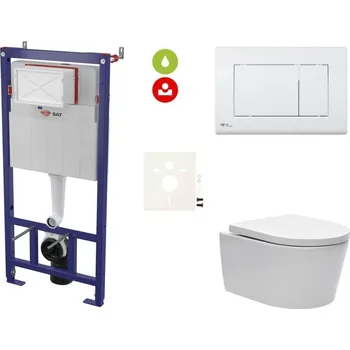 Klozet Swiss aqua technologies Cenově zvýhodněný závěsný WC set SAT do lehkých stěn / předstěnová montáž+ WC SAT Brevis SIKOSSBR20KECO