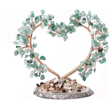 Drahý kámen Magieprirody.cz Strom života srdce Avanturín na achátové podložce #ZB462