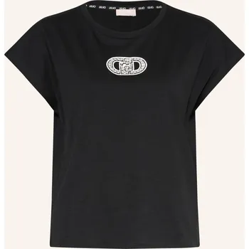 Dámské tričko Liu Jo Dámské Tričko S Ozdobnými Kameny, černá / bílá, 36