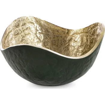 DEKORAČNÍ MISKA PEDRO3 (04) 25X25X13 CM TMAVĚZELENÁ