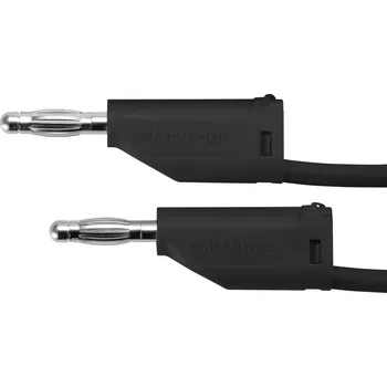 Měřicí kabel Schützinger MFK 15 / 1 / 100 / SW měřicí kabel zástrčka 4 mm zástrčka 4 mm černá 1 ks