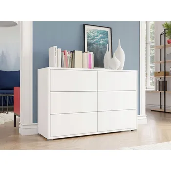 Komoda Komoda Mirjan 120 x 41 x 73 cm, bílá matná