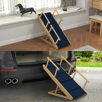 Schody a rampa pro psa Skládací rampa pro psy s odnímatelným zábradlím | 85x40x78,5 cm