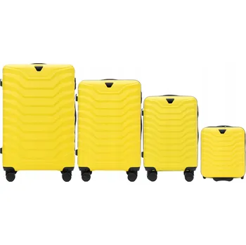 Wings Sada pevných kufrů z ABS PEA01-4KPL16'-YELLOW 218 l