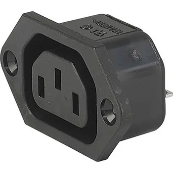 Schurter 6600.3200 IEC zástrčka C13/C14 zástrčka, rovná Počet kontaktů: 3 10 mA černá 1 ks