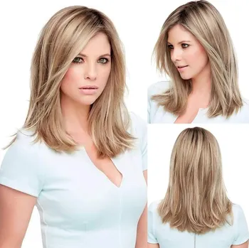 Paruka HAIRCUBE Dlouhá rovná blond paruka pro ženy Futura Syntetická paruka