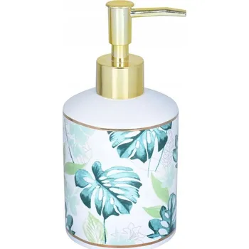 Dávkovač mýdla Ruční dávkovač mýdla stojací Bisk 250 ml bílý, zelený