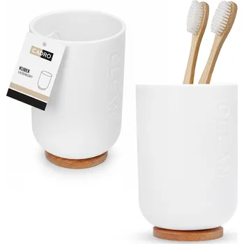 Držák na kartáček Kelímek na zubní kartáčky, koupelnový organizér, bílý