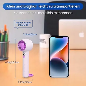 Domácí ventilátor Mini kapesní ventilátor větráček Fialový