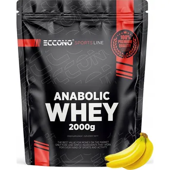 Protein ECCONO ANABOLIC WHEY PROTEIN 2000G PROTEIN 80% KONCENTRÁT WPC MPC Banán