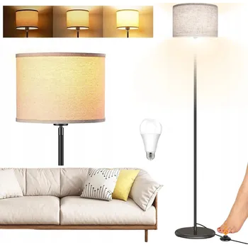 Stojací lampa PODLAHOVÁ LAMPA DO OBÝVACÍHO POKOJE STOJÍCÍ NOČNÍ 156 CM MODERNÍ E27 3 TEPLOT BAREVNÁ