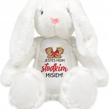 plyšák Plyšový Méďa Mazlík Plyšák Králíček JSI MŮJ MEDVÍDEK Dárek K Valentýnu
