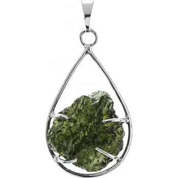 Přívěsek Vltavín Moldavite Stříbrný přívěsek s vltavínem P37 0120