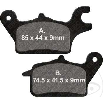 Brzdová destička EBC brzdové destičky Standard Scooter EBC YAMAHA MW 125 TRICITY 14-16, MW 125 A TRICITY ABS 15-16, MWD 300 TRICITY ABS 20-24, MWS 125 C TRICITY CBS MWS125-C EURO5 22-25, MWS 125 A TRICITY ABS 17-19, MWS 125 A TRICITY ABS MWS125-A 20-21, MWS 125 C TRICITY