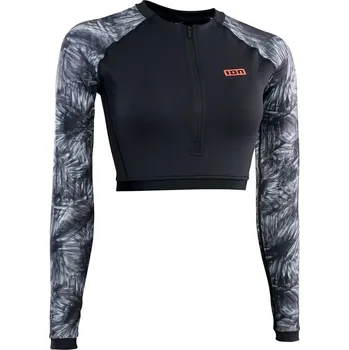 Neoprenový oblek lycra top ION Shorty LS women black-flowers velikost neoprenů a trapézů 38/M