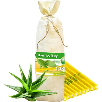 Ušní svíce HOXI s ALOE VERA v plátěném pytlíku 10ks