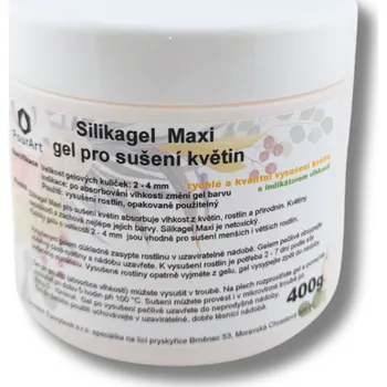 Výtvárné potřeby Silikagel pro sušení květin s indikátorem vlhkosti 2-4mm - 400g