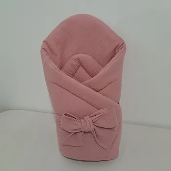 Zavinovačka Pro útulný domov Zavinovačka mušelínová Rose starorůžová Rychlozavinovačka: s mašlí bez suchého zipu