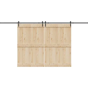 Nábytkové kování OMAXI Sada příslušenství pro posuvné dveře 427 cm ocelová černá 857775