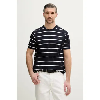 Pánské tričko Bavlněné tričko Paul&Shark 25411018 námořnická modř 59D, vel. XL