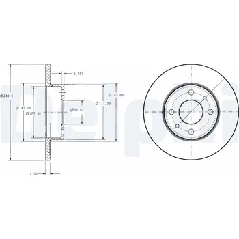 Brzdový kotouč Brzdový kotouč DELPHI BG2313