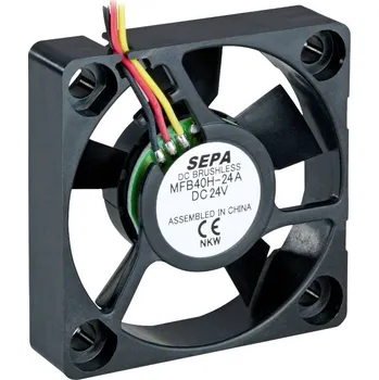 Průmyslový ventilátor SEPA MFB40H24A-001 axiální ventilátor, 24 V/DC, 11.28 m³/h, (d x š x v) 40 x 40 x 10 mm, 541083010
