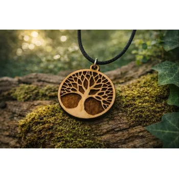 Náhrdelník Dary dřeva Náhrdelník Strom života ze dřeva