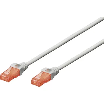 Datový kabel Digitus DK-1612-030 RJ45 síťové kabely, propojovací kabely CAT 6 U/UTP 3.00 m šedá kroucené páry 1 ks